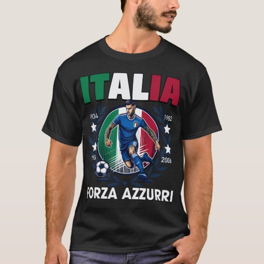 Italia 4 Sterne Campioni del Mondo T-Shirt (Vorderseite)