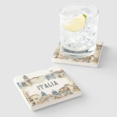 Italia Architecture Steinuntersetzer (Seitenansicht)