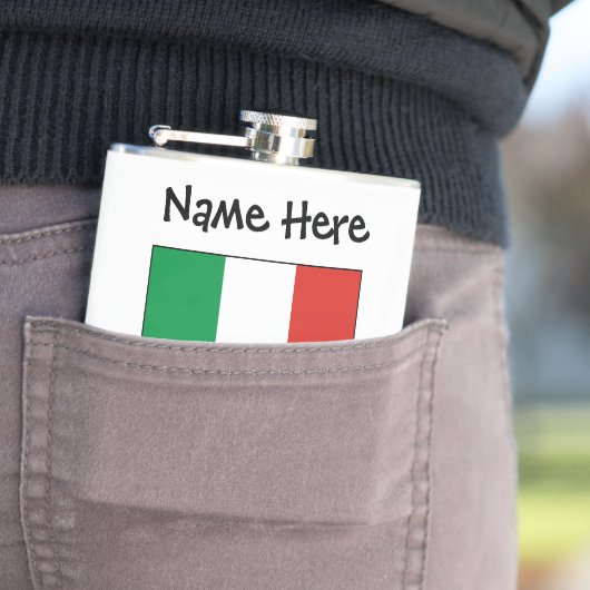Italia Bandeira Italiana Personalisiert Flachmann (Beispiel)