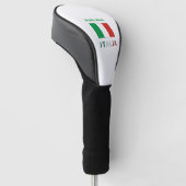 Italia Bandiera Italiana Grüne Personalisierung Golf Headcover (angewinkelt)