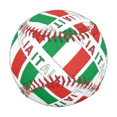 Italia Bandiera Italiana Tiled Green Personalisier Baseball (Rückseite)