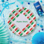 Italia Bandiera Italiana Tiled Green Personalisier Pappteller (Party)