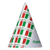 Italia Bandiera Italiana Tiled Green Personalisier Partyhütchen (Links)