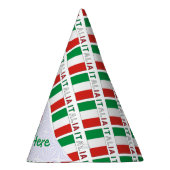 Italia Bandiera Italiana Tiled Green Personalisier Partyhütchen (Rechts)