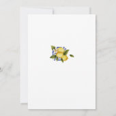 Italia Blue Watercolor Lemon Calligraphy Wedding Einladung (Rückseite)
