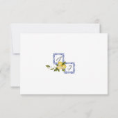 Italia Blue Watercolor Lemon RSVP Card (Rückseite)