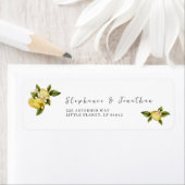 Italia Blue Watercolor Lemon Rücksendeadresse (Insitu)