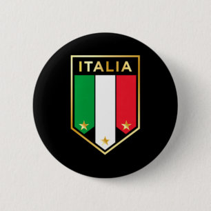 Italia Druck Stolz Italienisch Italienische Fußbal Button