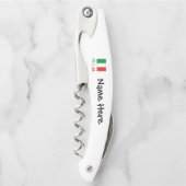 Italia e Bandiera Italiana Black Personalization Kellnermesser (Vorderseite)