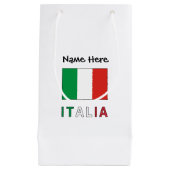 Italia e Bandiera Italiana con il Tuo Nome Kleine Geschenktüte (Vorderseite)