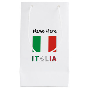 Italia e Bandiera Italiana con il Tuo Nome Kleine Geschenktüte