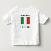 Italia e Bandiera Italiana con il Tuo Nome Kleinkind T-shirt (Rückseite)