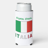 Italia e Bandiera Italiana con il Tuo Nome Selters Dosenkühler (Seltzer Vorderseite)