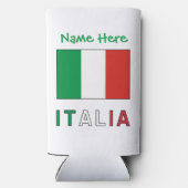 Italia e Bandiera Italiana con il Tuo Nome Selters Dosenkühler (Rückseite)