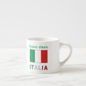 Italia e Bandiera Italiana Grüne Personalisierung Espressotasse (Rechts)