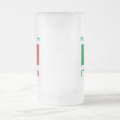 Italia e Bandiera Italiana Grüne Personalisierung Mattglas Bierglas (Mittel)