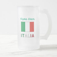 Italia e Bandiera Italiana Grüne Personalisierung