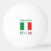 Italia e Bandiera Italiana Grüne Personalisierung Tischtennisball (Vorderseite)