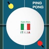 Italia e Bandiera Italiana Grüne Personalisierung Tischtennisball