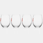 Italia e Bandiera Italiana Grüne Personalisierung Weinglas Ohne Stiel (Links)