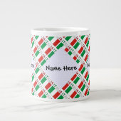 Italia e Bandiera Italiana mit Ihrem Namen Jumbo-Tasse (Vorderseite)