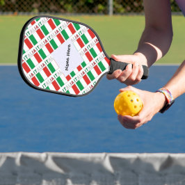 Italia e Bandiera Italiana mit Ihrem Namen Pickleball Schläger