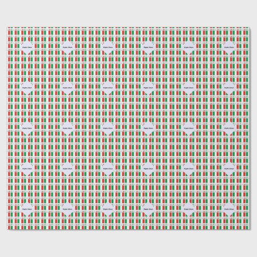 Italia e Bandiera Italiana Tiled Personalisiert Geschenkpapier (Flach)