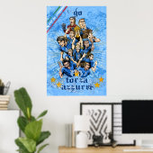 Italia Forza Azzurri Fußball Calcio Kunst - Alejan Poster (Heimbüro)