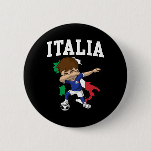Italia Fußball Junge Italien Italien Flagge Karte Button