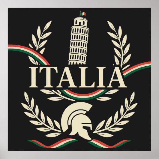 Italia Heritage Crest Poster (Vorne)
