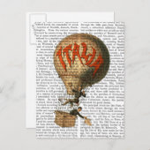 Italia Hot Air Ballon Postkarte (Vorne/Hinten)