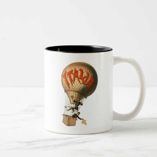 Italia Hot Air Ballon Zweifarbige Tasse (Rechts)