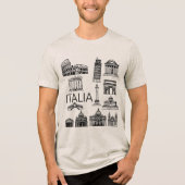 Italia Italian Monuments  Tri-Blend Shirt (Vorderseite)