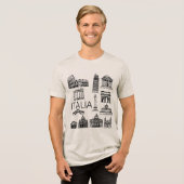 Italia Italian Monuments  Tri-Blend Shirt (Vorderseite voll)
