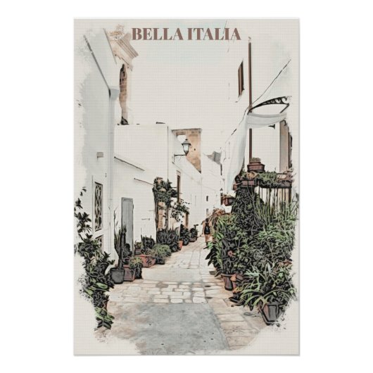** Italia Italien Street Pflanze Zuhause AP12 Post Poster (Vorderseite)
