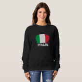 Italia Italy Flag Italian Country Home Pride Sweatshirt (Vorne ganz)