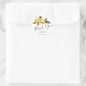 Italia Lemon Calligraphy Brautparty Vielen Dank Runder Aufkleber (Tasche)