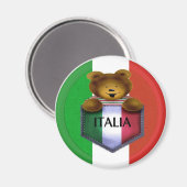 Italia Pocket Bear Magnet (Vorderseite/Rückseite)