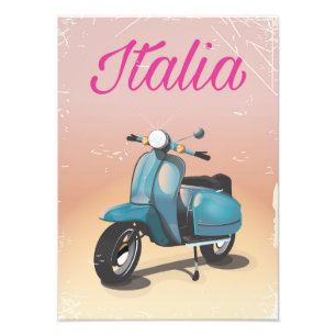 Italia Scooter Reiseplakat Fotodruck