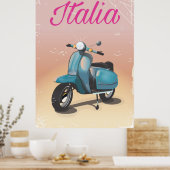 Italia Scooter Reiseplakat Poster (Küche)