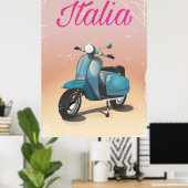 Italia Scooter Reiseplakat Poster (Heimbüro)