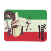 Italia Scooter Vintage Reiseplakat Magnet (Horizontal)