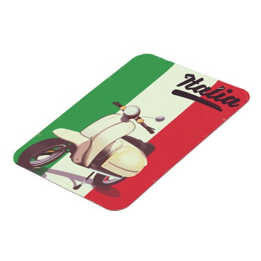 Italia Scooter Vintage Reiseplakat Magnet (Linke Seite)