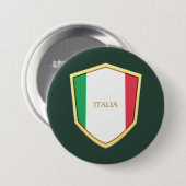 Italia Shield Soccer Fan Button (Vorne & Hinten)