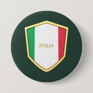 Italia Shield Soccer Fan Button