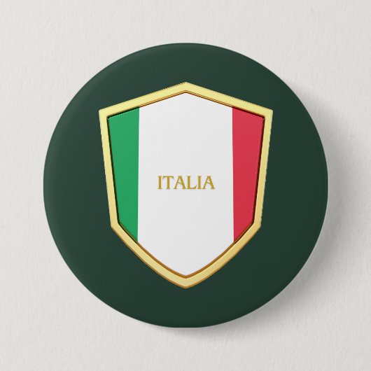 Italia Shield Soccer Fan Button (Vorderseite)