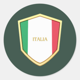 Italia Shield Soccer Fan Runder Aufkleber