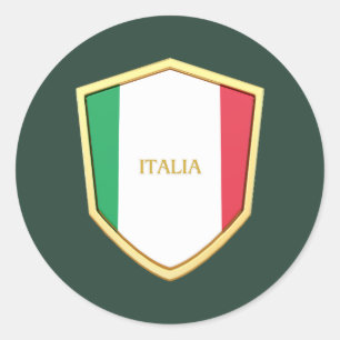 Italia Shield Soccer Fan Runder Aufkleber