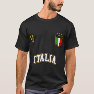 Italia Team Sports Number 11 Fußball Italienische  T-Shirt
