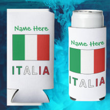 Italia und Italienische Flagge mit Ihrem Namen